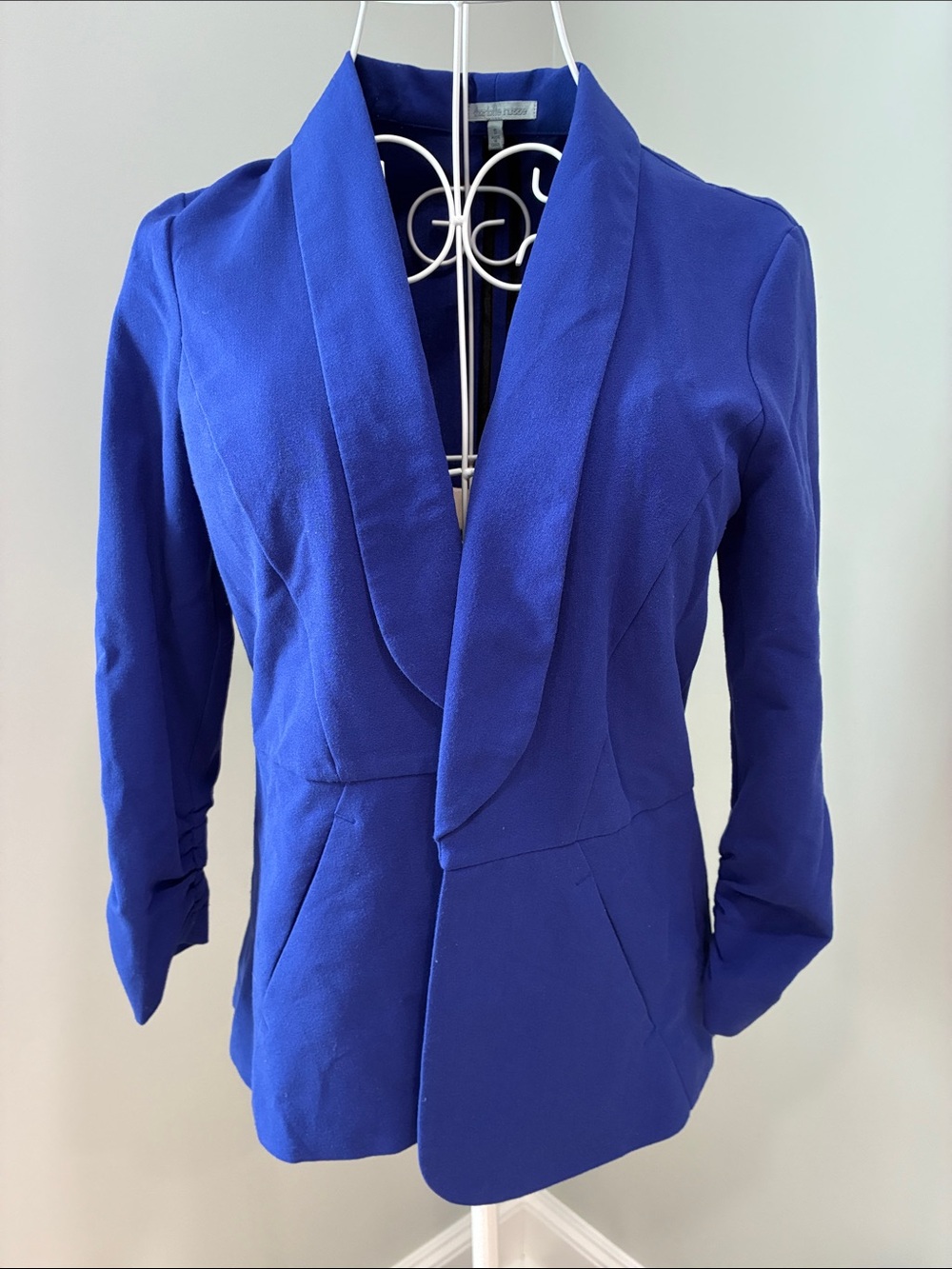Charlotte Russe Cobalt Blue Collar Blazer